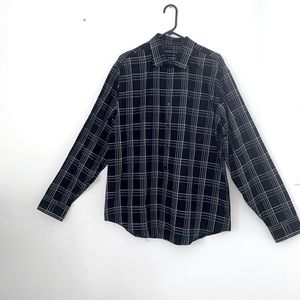 Geoffrey Beene long sleeve striped button down shirt 17 1/2